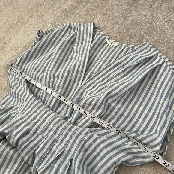 Max Studio Smocked Striped Cotton Summer Boho Hilo Midi Dress With Pockets XL - Picture 7 of 11